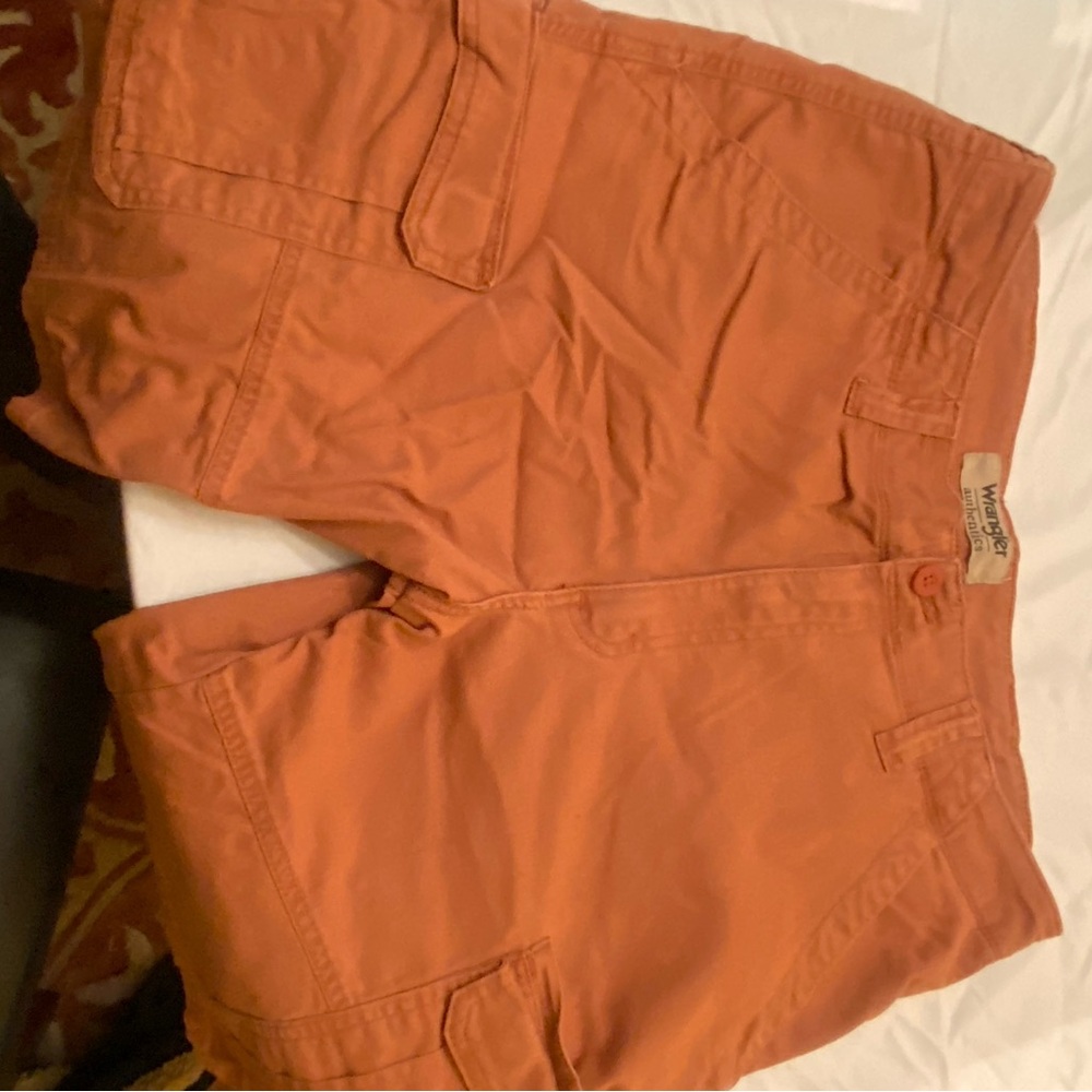 Men's Orange Cargo Shorts